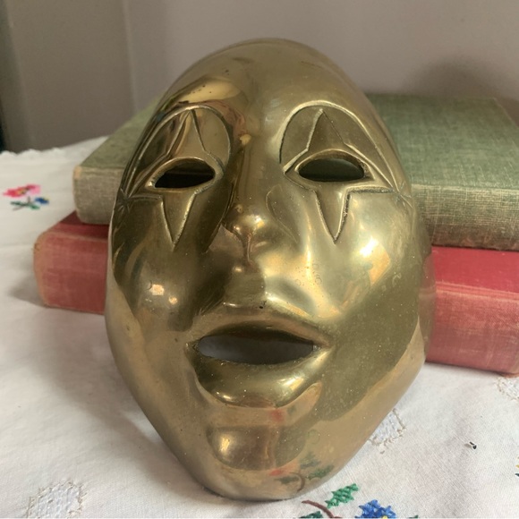 Vintage brass carnival mask - Picture 6 of 6